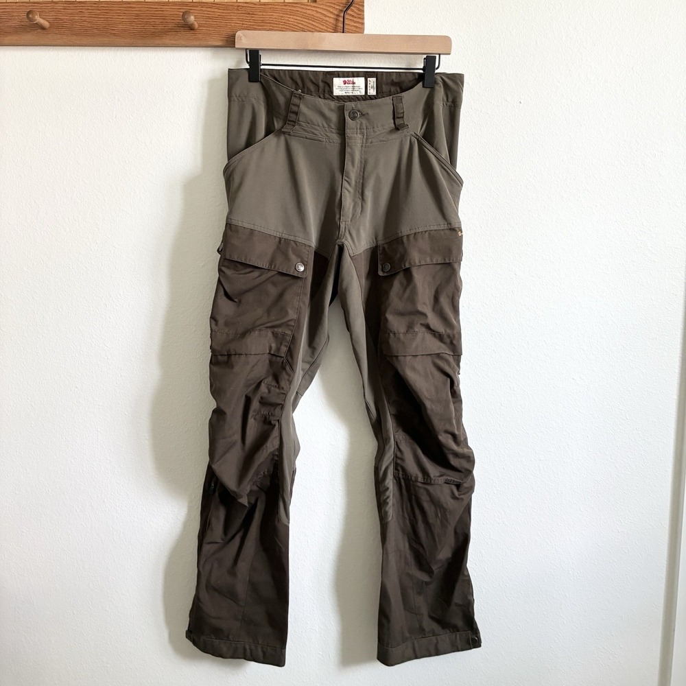 Fjallraven Keb Hiking Cargo G-1000 Trousers Pants Green Mens EU 46 US 30 31
